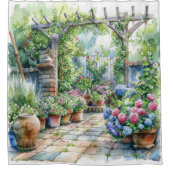 Shabby Chic Cottage Garden Douchegordijn (Voorkant)