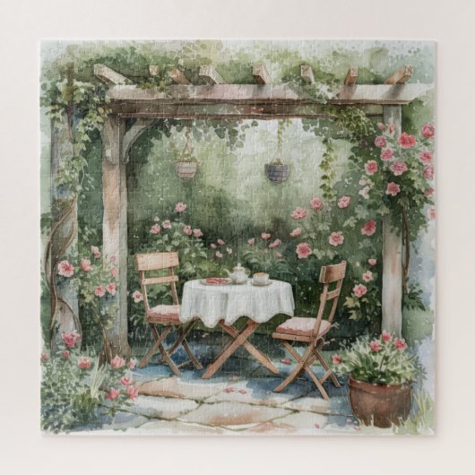 Shabby Chic Cottage Garden Puzzel (Verticaal)
