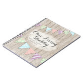 Shabby Chic Country Bunting on Rustic Painted Wood Notitieboek (Linkerzijde)