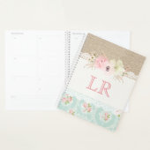 Shabby Chic Country Farmhouse Rustic Flora Planner (Display)