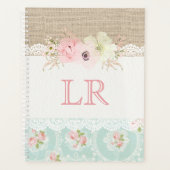 Shabby Chic Country Farmhouse Rustic Flora Planner (Voorkant)