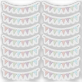 Shabby Chic Country Feest Vlaggen Slinger Planblad Sticker (Voorkant)