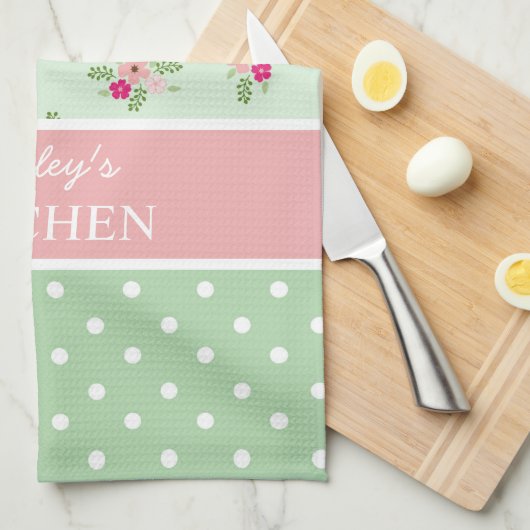 Shabby Chic Country Floral Theedoek (Quarter Fold)