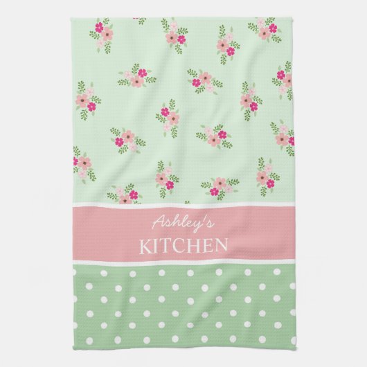 Shabby Chic Country Floral Theedoek (Verticaal)