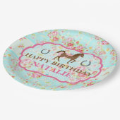 Shabby Chic Cowgirl Floral Pony Paper Bord (Gekanteld)