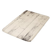 Shabby Chic Cream Geel Hout Rustieke Boerderij Badmat (Gekanteld)