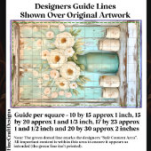 Shabby Chic Cream Pioenen, Aqua Jug DV5R Decoupage Tissuepapier