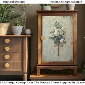 Shabby Chic Cream & White Roses CW3 Decoupage Tissuepapier