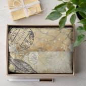 Shabby Chic Crème Serie Design 2 Tissuepapier (Geschenk)
