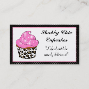 Shabby Chic Cupcake Visitekaartjes