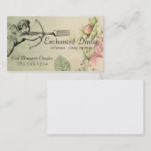  shabby chic cupid vork arrow chef biz card visitekaartje (Voorkant / Achterkant)