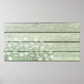  Shabby Chic Daises op hout Poster (Voorkant)
