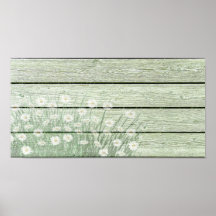 Shabby Chic Daises op hout