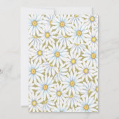 Shabby Chic Daisy Bloemen Baby shower Uitnodiging (Achterkant)