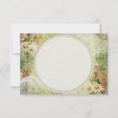 Shabby Chic Daisy & Wildbloemen Hartelijk dank Bedankkaart (Achterkant)