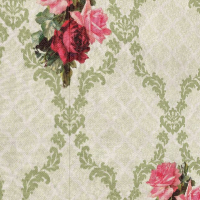 Shabby Chic Damask Antiek  Rozen & Bloemen Behang (Zoom)