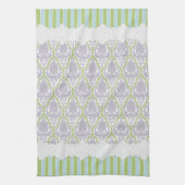 Shabby Chic Damask Lila & Green Tea Theedoek (Verticaal)
