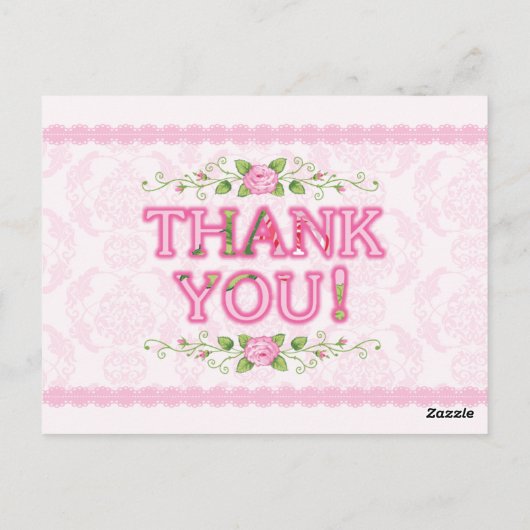 Shabby Chic - dank je kaarten (Achterkant)