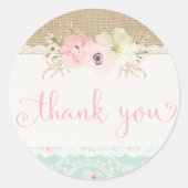 Shabby Chic Dank u Stickers (Voorkant)