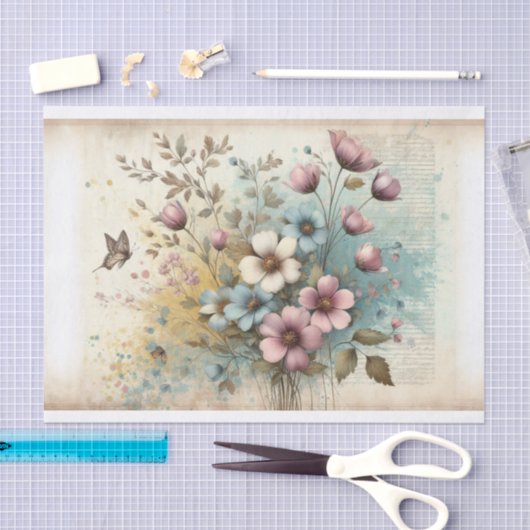 Shabby Chic Decoupage Tissuepapier (Craft)