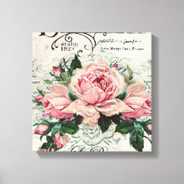 shabby chic, decoupage, victorian, french chic, pa canvas afdruk