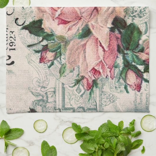 shabby chic, decoupage, victorian, french chic, pa theedoek (Gevouwen)