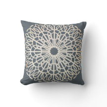  Shabby Chic Doily Pattern Dark Blue