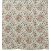 Shabby Chic Douchegordijn Zachte Pastelbloemen (Voorkant)