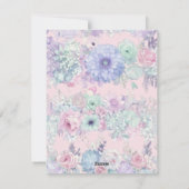 Shabby Chic Dreamy Mist Bloemkransen | Pastel Ju Feestdagenkaart (Achterkant)