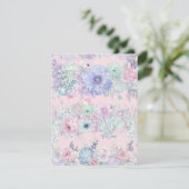 Shabby Chic Dreamy Mist Bloemkransen | Pastel Ju Feestdagenkaart (Staand voorkant)