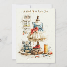 Shabby Chic Dress & Couture Studio 1e verjaardag Kaart