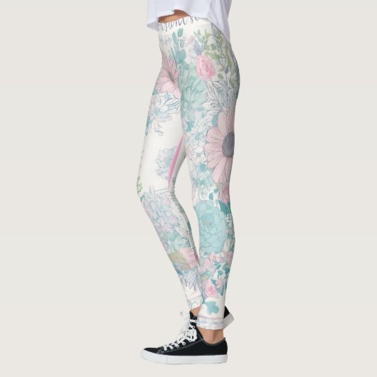 Shabby chic dromerige mist pastel kleuren junk jou leggings (Links)