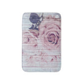 Shabby Chic Dusky roze rozen op hout Badmat (Voorkant Verticaal)