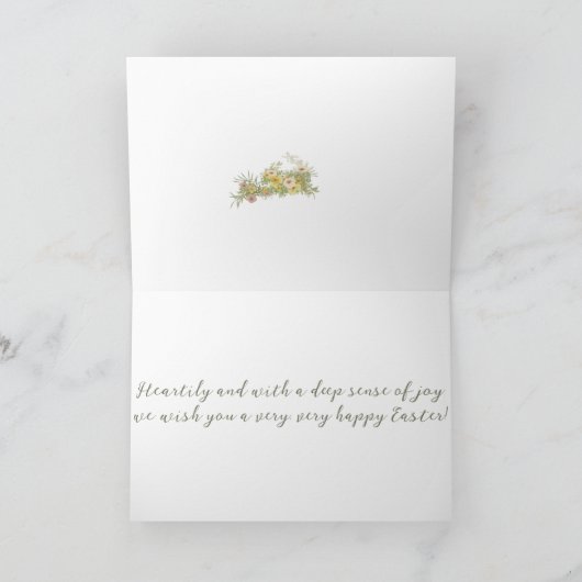 Shabby Chic Easter Rabbit Feestdagen Kaart (Binnen)