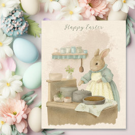 Shabby Chic Easter Rabbit Holiday Kaart