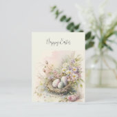 Shabby Chic Easter waterverf Briefkaart (Staand voorkant)