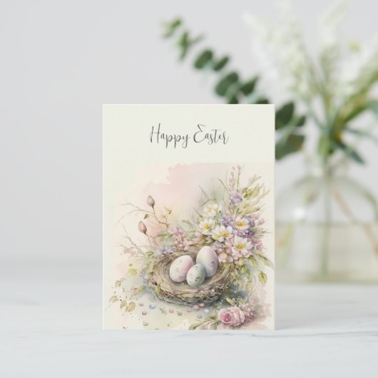 Shabby Chic Easter waterverf Briefkaart (Staand voorkant)