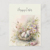 Shabby Chic Easter waterverf Briefkaart (Voorkant)