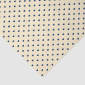 Shabby Chic Eenvoudige Navy Blauwe Harten over Cre Tissuepapier (Detail)