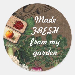 Shabby chic Eetbare tuin label stickers