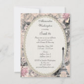 Shabby Chic Eiffel Tower & Rozen Sweet 16 Kaart (Achterkant)