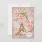 Shabby Chic Eiffel Tower RSVP (Voorkant)