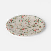 Shabby Chic Elegant Flower Floral Papieren Bordje (Gekanteld)