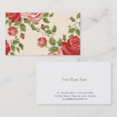 Shabby chic  elegant roze rozenrozenpatroon visitekaartje (Voorkant / Achterkant)