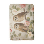 Shabby Chic Elegant Uilen Badmat (Voorkant Verticaal)