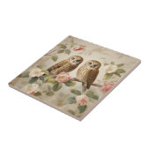 Shabby Chic Elegant Uilen Tegeltje (Zijkant)