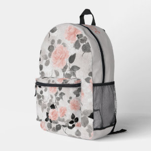 Shabby Chic Elegante  Bloemen Rozen Bedrukte Rugzak