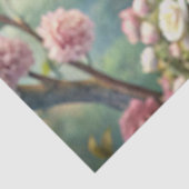 shabby chic Engels kopje met thee rozen Tissuepapier (Detail)