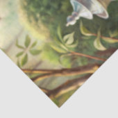 shabby chic Engels kopje met thee rozen Tissuepapier (Detail)