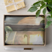 shabby chic Engels theekop rozen Tissuepapier (Geschenk)